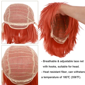 Benihair Synthetic Wig Cosplay White Red Green Blue Pink Hair Short Layer False Layer Hair Extension Women of Men Party Wig 6 Main Sales Short Wig - №2