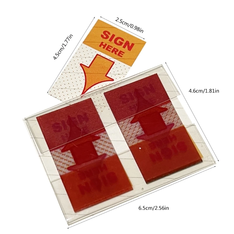 DXAB 250Pcs Sign Date Here Stickers with Dispenser for Annotating Books