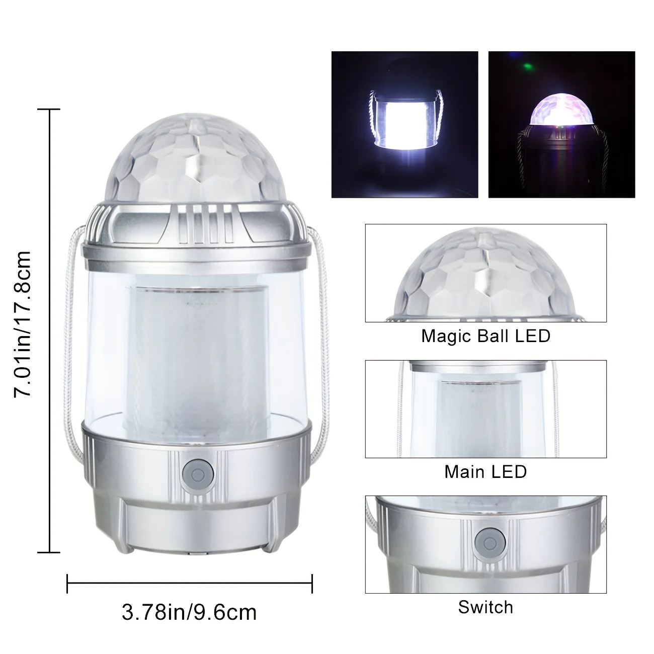 Lanterne de Camping LED Rechargeable, PowerBank 1500mAh, 3 Modes d'éclairage, lumière de scène, pour décoration d'halloween, noël, intérieur, 1 à 4 pièces.