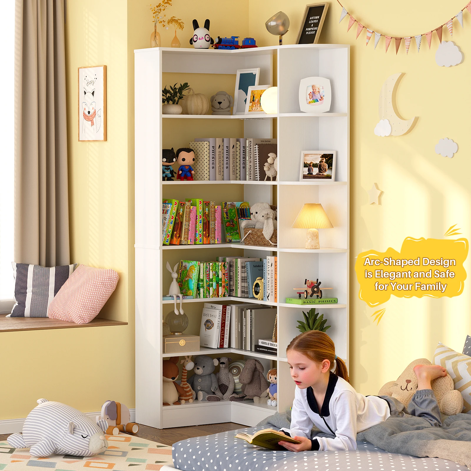 6-Tier Corner Bookshelf 7