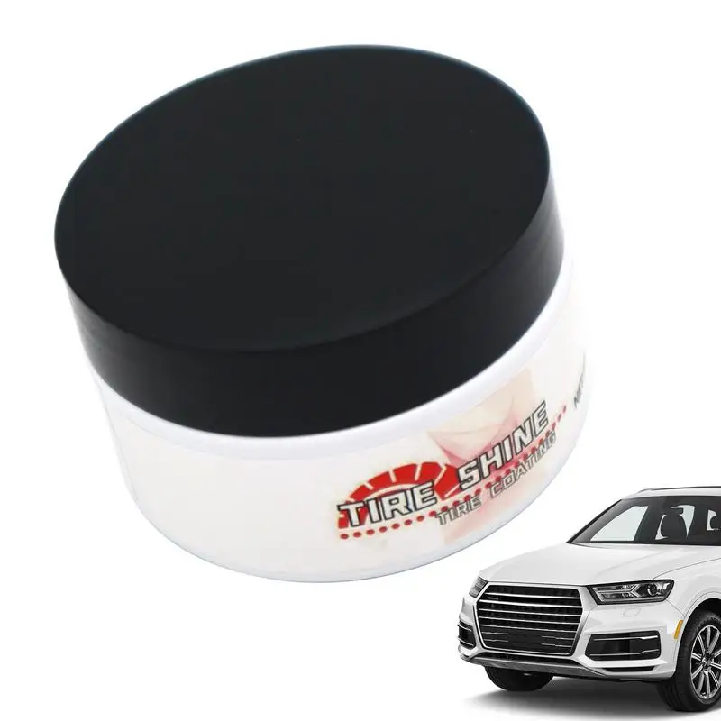 Tire Coating Wax Non-Greasy Protective Coating Restorer 100g Tire Coating Car Shine Wax Car Tire Paste Long Lasting Deep Black