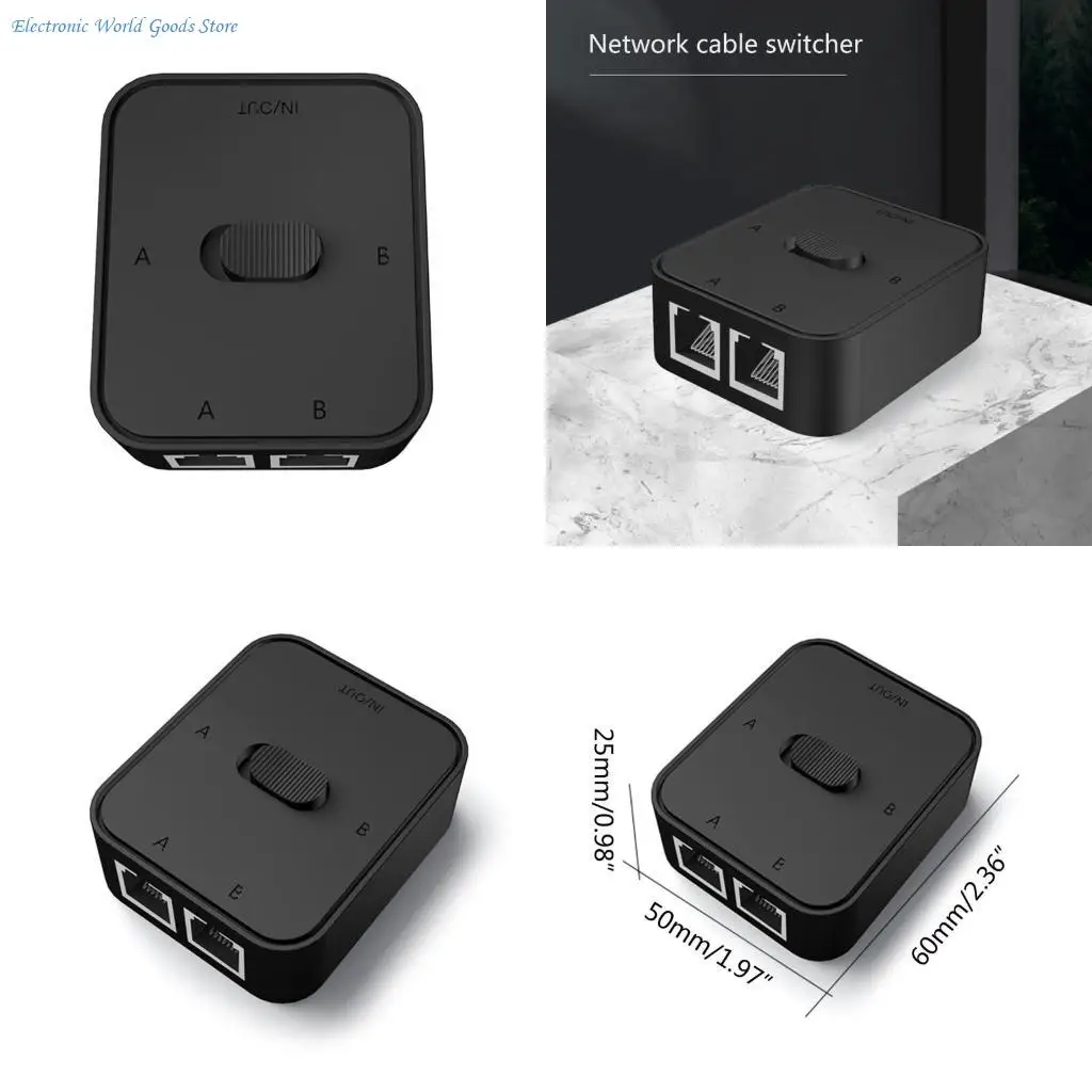 

A3PD AB Manual Switcher 2 In 1 Out/1 In 2 Out RJ45 Ethernet Switch