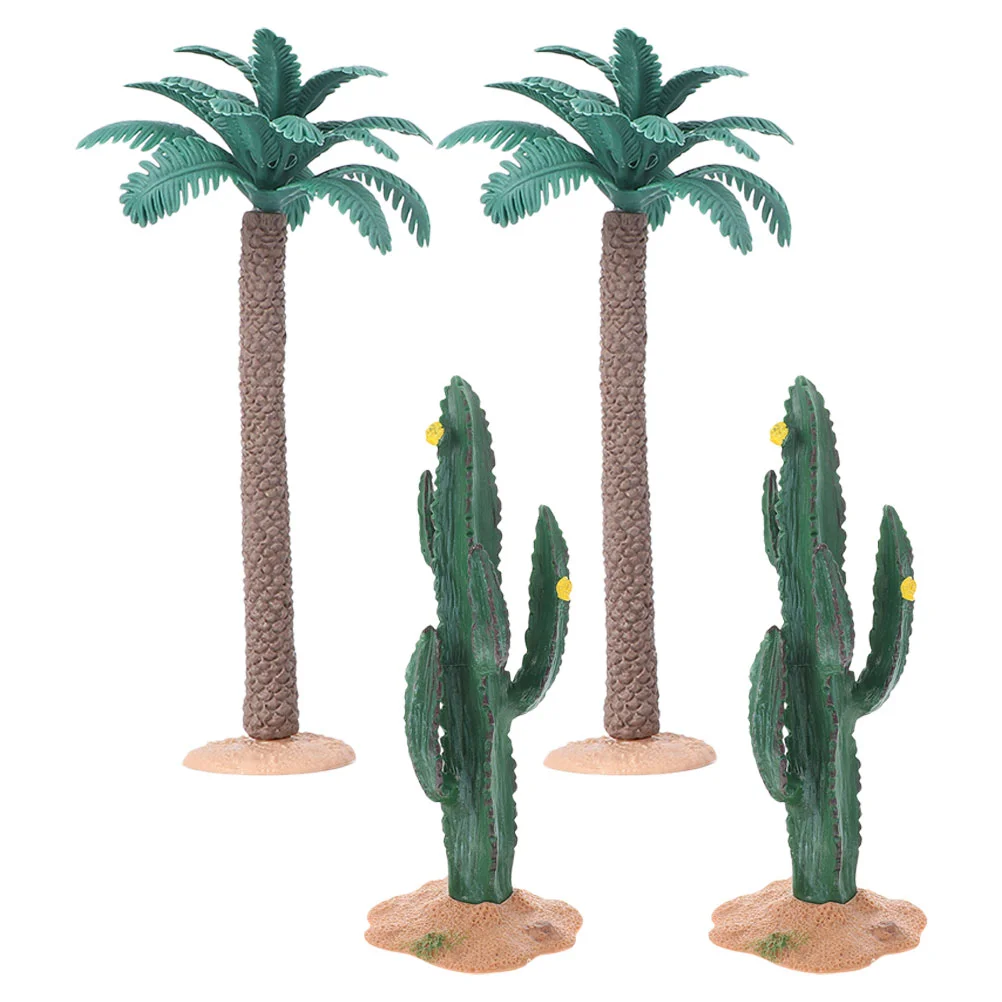 

Simulated Trees Toy Greenery Decor Model Miniature Scenery Plastic Artificial Palm Pvc Micro Landscape Coconuts Sand Table Fake