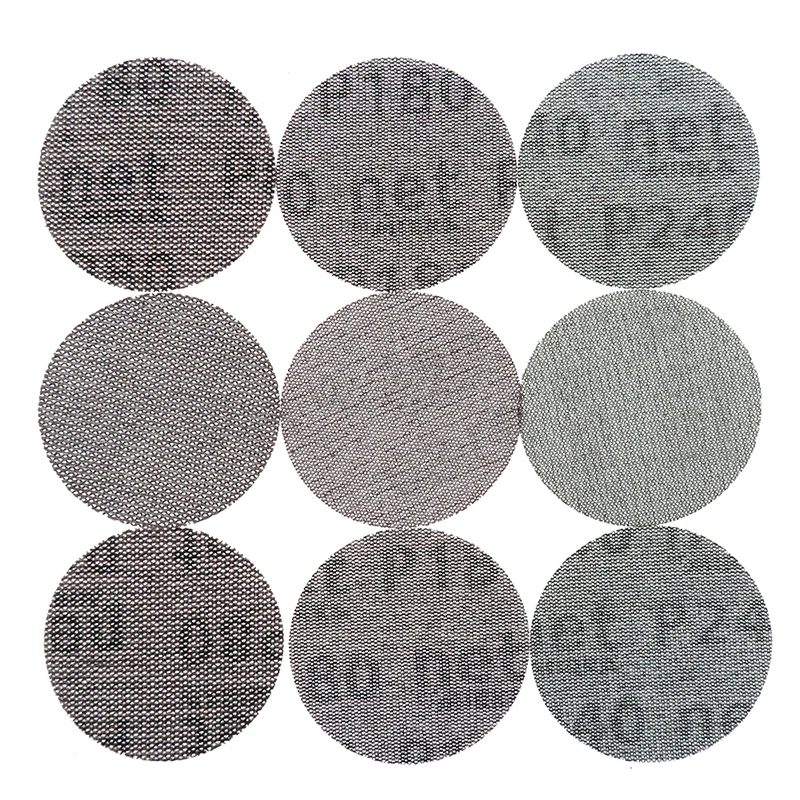 

5PCS 3-6"(75mm-150mm) Hook&Loop Mesh Abrasive Dust Free Sanding Discs Polyamide Fabric Dry Grinding Sandpaper P80 P180 P240