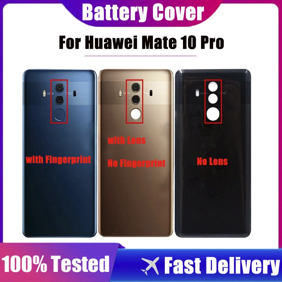 100% NEW For Huawei Mate 10 Pro Back Battery Cover Door Rear Glass Housing Case For Huawei Mate10 Pro Battery Cover Mate10Pro