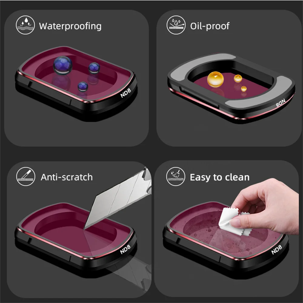 Black Mist Filter For DJI Osmo Pocket 3 MCUV NDPL8/16/32/64 CPL Polar Set Night Star Combo Handheld Gimbal Camera Accessory Kit