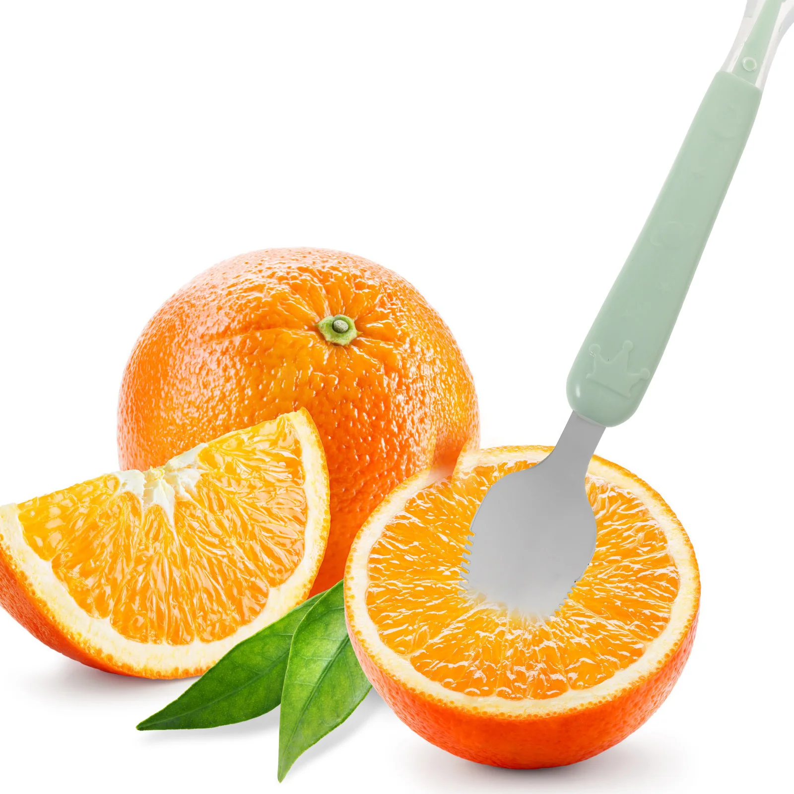 

Baby Fruit Mud Scraping Spoon For Baby Food Citrus Spoon Durable Heat Resistant Safe Material Convenient Storage Oral Care