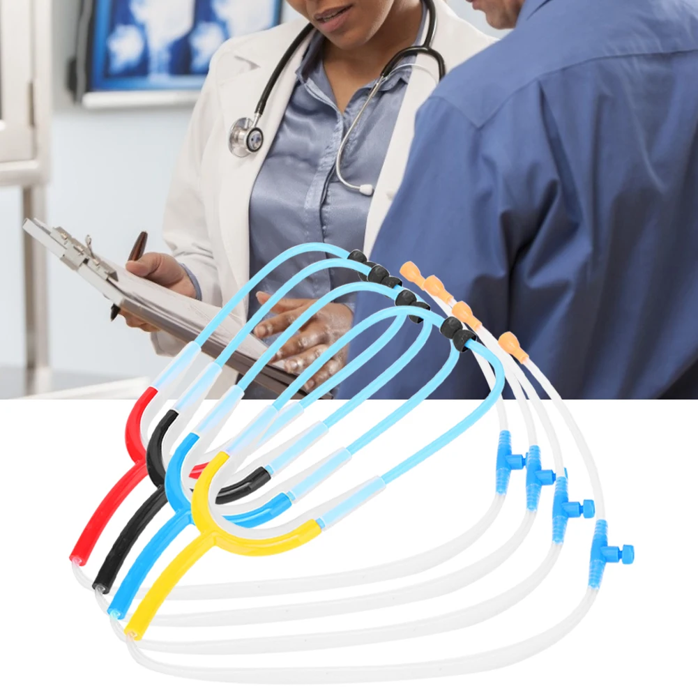 4 Color Binaural Hearing Aid Stethoscope Reduces Noise Medical Headphones Auditions Detection Hearing Aid Auxiliary Health Tools