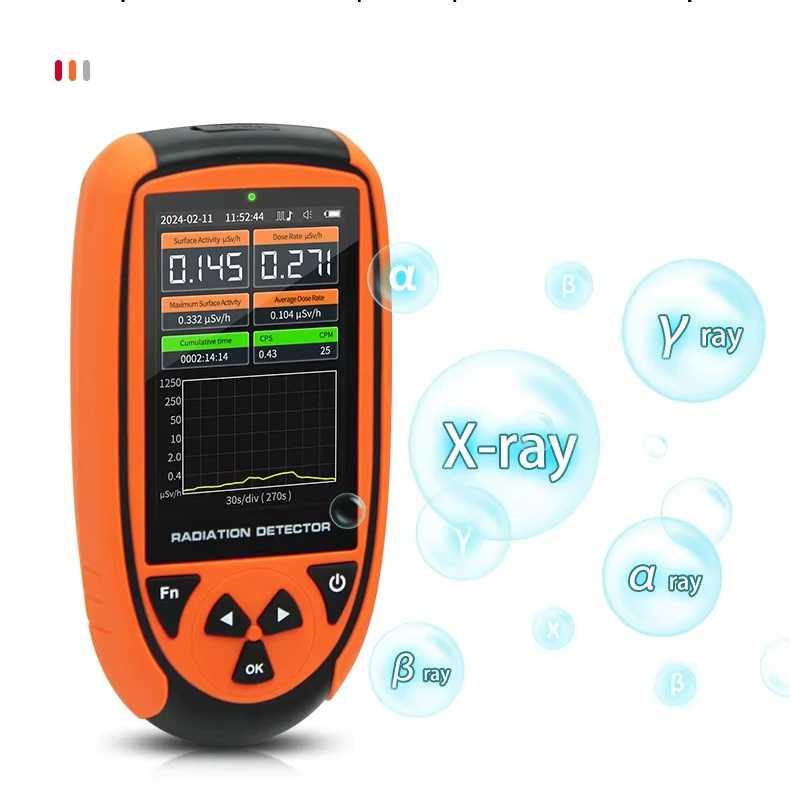 Aikesi Detektor Radiasi Nuklir Geiger Counter LND 7311sensor Detektor Radon Jendela Mika Detektor Sinar X Gamma Alpha Beta