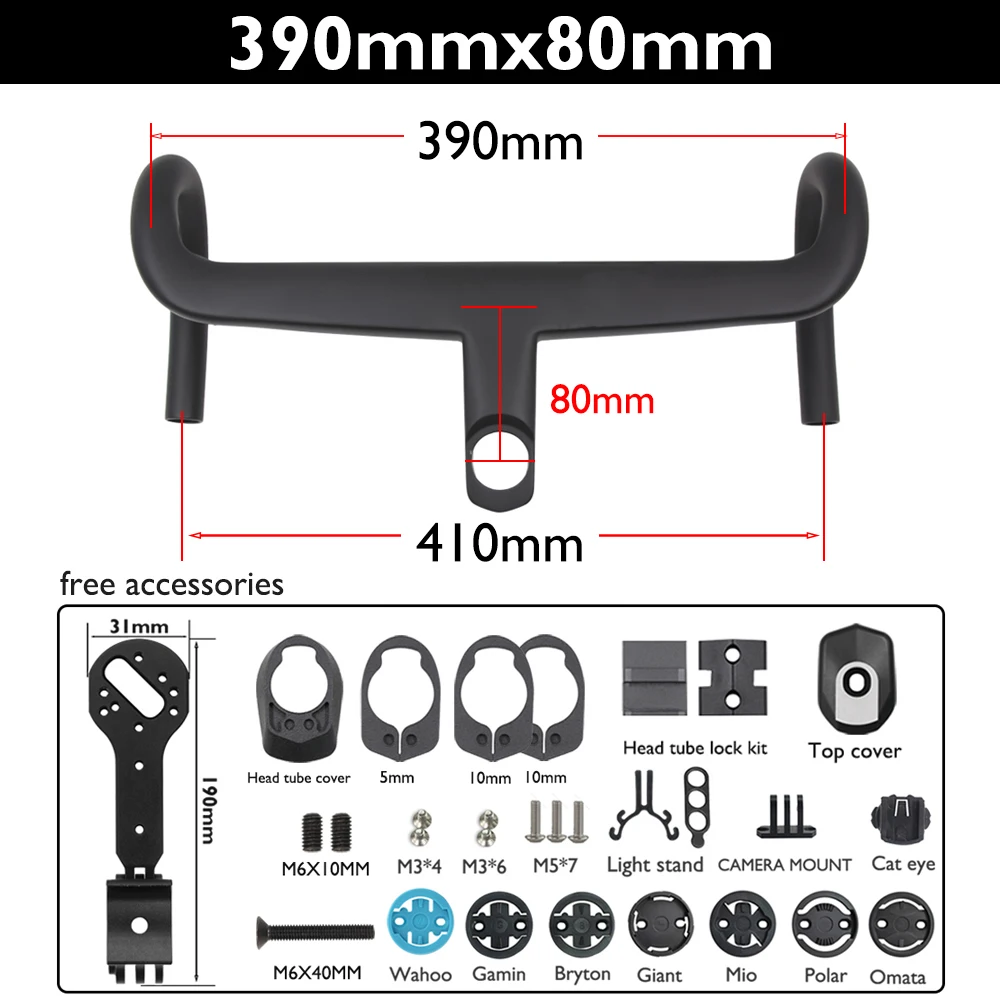 CC.01 Carbon Fiber Road Handlebar 370-430mm for C68 V5Rs V4Rs