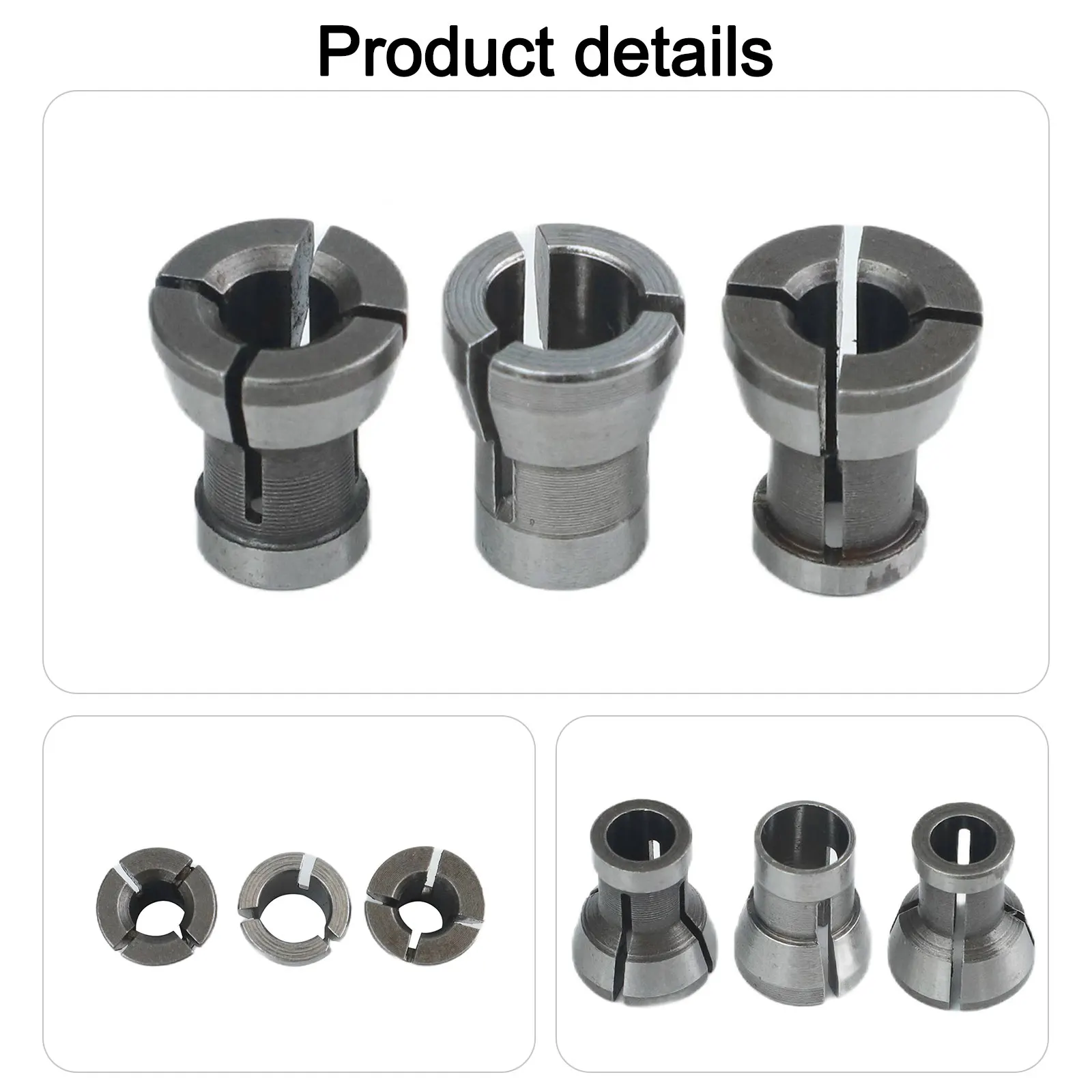 6.35 مللي متر كوليت تشاك محول التشذيب آلة محول دقيق طحن كربيد المواد صلابة عالية الكربون الصلب