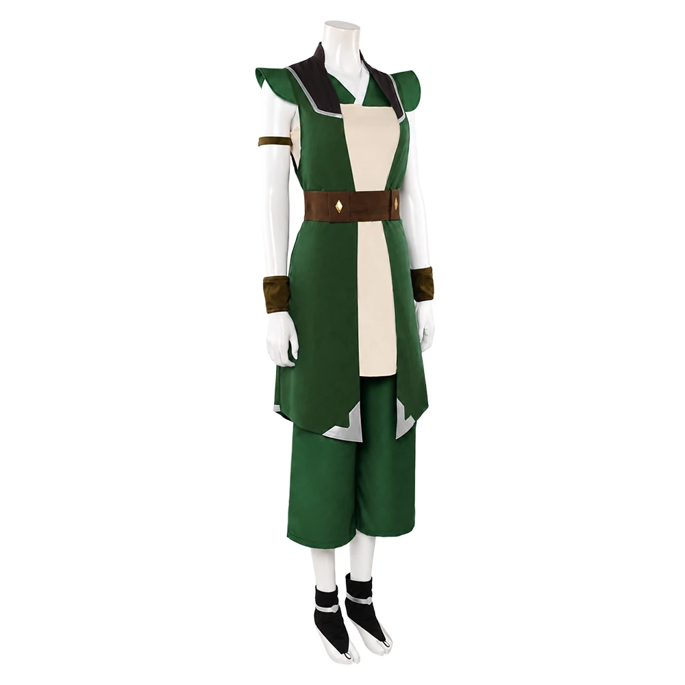 Avatar Toph Cosplay Beifong Costume for Adult Women Clothing Headband Roleplay Fantasia Outfits Halloween Carnival Suit - view 3