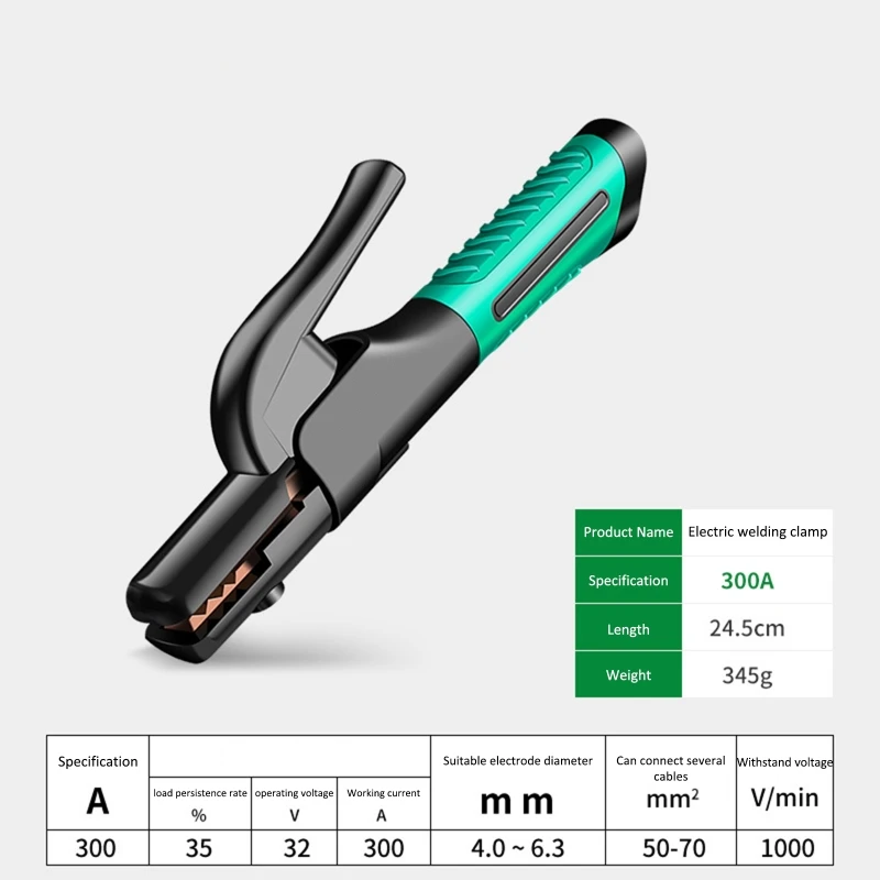 Welding Electrode Holder Earth Clamp Insulated Welding Clamp Heavy Duty Thicken