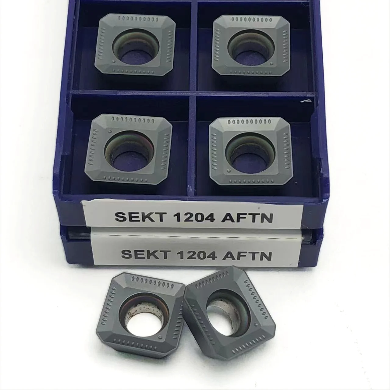 Sekt1204 aftn utensili per tornitura in metallo CNC inseriti in metallo duro per inserto di fresatura in acciaio inossidabile sekt 1204 lavorazione CNC