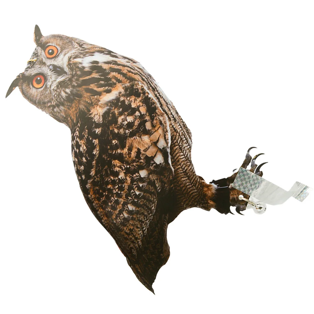 1 مجموعة 1 مجموعة البومة شكل معلقة الطيور رادع حديقة الديكور الدورية ساحة زخرفة للخارجية فناء الفناء الخلفي شجرة الحديقة ديكور #2