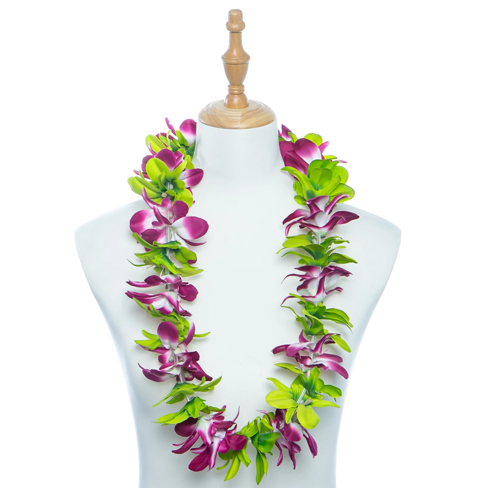 2025 Popular Artificial Orchid Lei Graduation Wreath Celebration Garland for Hawaiian Hula Dance Christmas and Easter