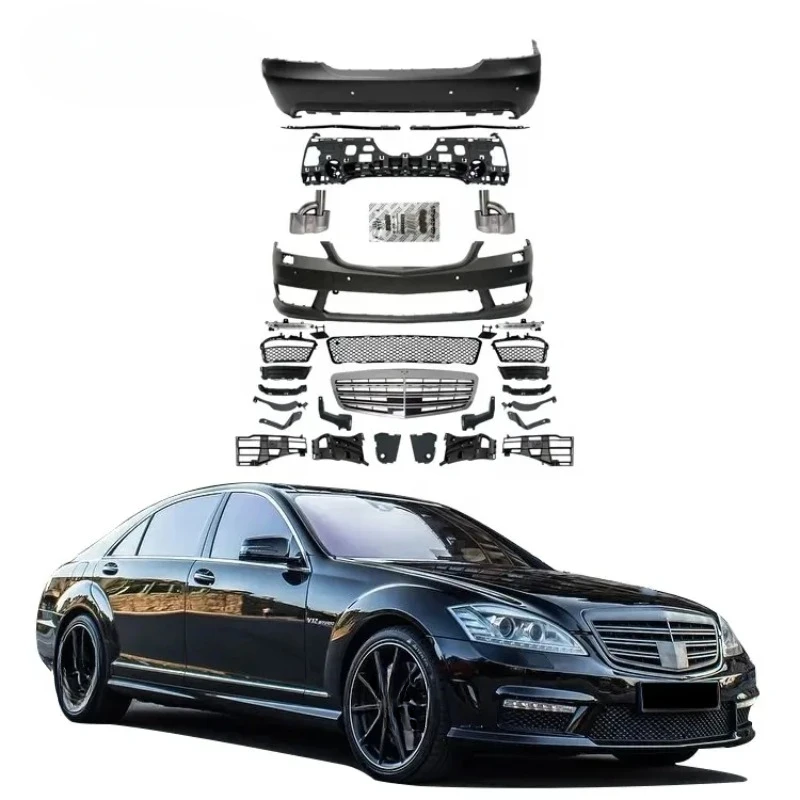 

Hot Selling! S63 S65 AMG Style BODY KIT for Mercedes BENZ S-Class W221 2004-2013 Front Bumper Grill Rear Bumper Exhaust