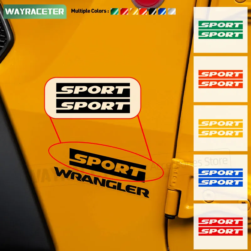 2 Pcs/Set Reflective Side Fender Wing Sticker Graphics Vinyl Decal For Jeep Wrangler Rubicon Unlimited Sport JK JL Accessories