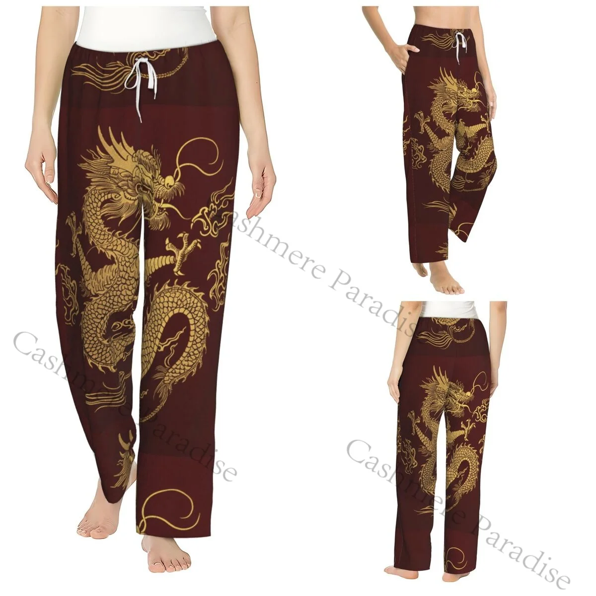 

Dragon Snapback Cozy Flannel Pajama Pants for Women Sleep Bottoms Home Loungewear