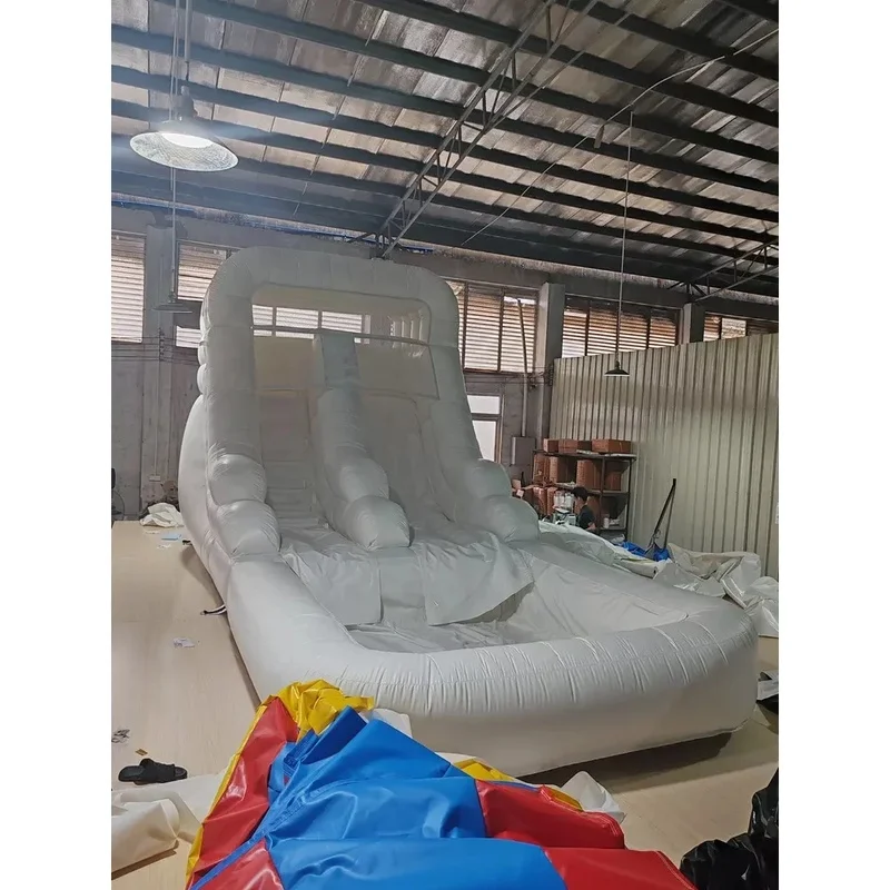 Commercial Grade Water Slide Inflatable White Small Pool Bounce House Kids Inflatable Bouncy Slide Party for Sale