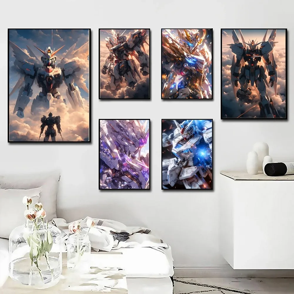 G-Gundam Animation M-Mobile Suit G-Gundam Poster Wall Art Home Decor Room Decor Digital Painting Living Room Restaurant Kitchen