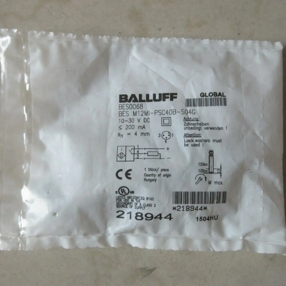 

BALLUFF M12MI-PSC40B-S04G 100% новый и оригинальный