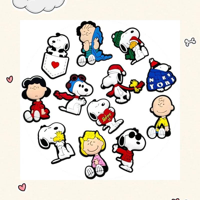 

Whimsical Snoopy Cartoon Shoe Charms Decorative Accessories for Clogs and Sandals - Anime Inspired DIY Craft Accessories