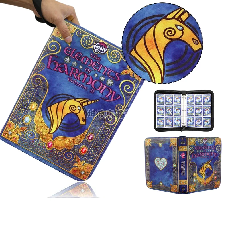 New My Little Pony Card Book Binder Card Holder Photo Album Badge Collection Anime Peripheral Trendy Toys Children's Gifts