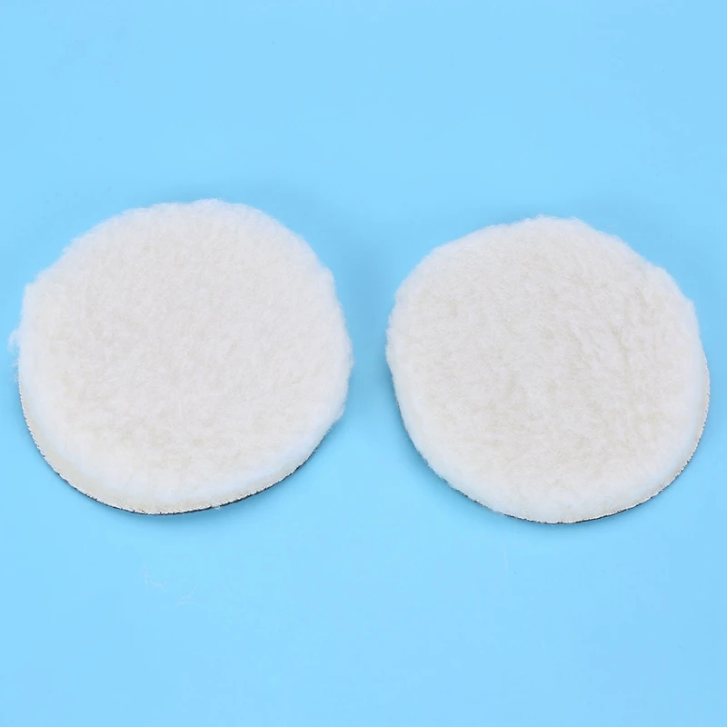 50 Pcs 125 Mm Car Polishing Pad 5 Inch Inch Polish Waxing Pads Wool Polisher Bonnet Car Paint Care Wool Polishing Pad