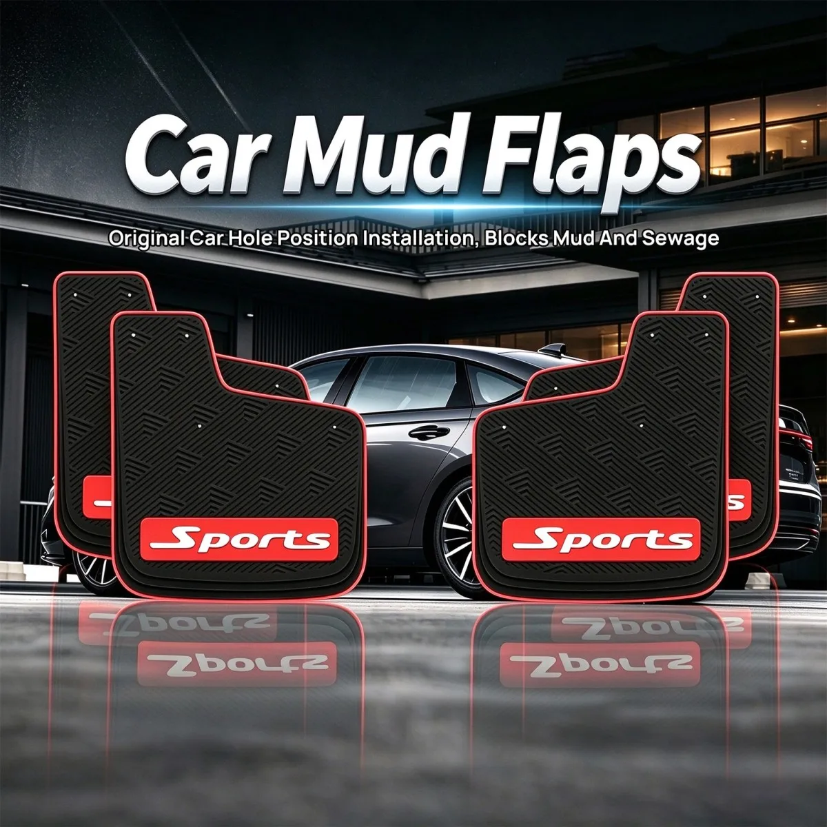 2pcs Short Style Car Mudguard Front Rear Wheels Mud Flaps PVC Splash Fender Guards For Car SUV Off-road Truck Auto Accessories