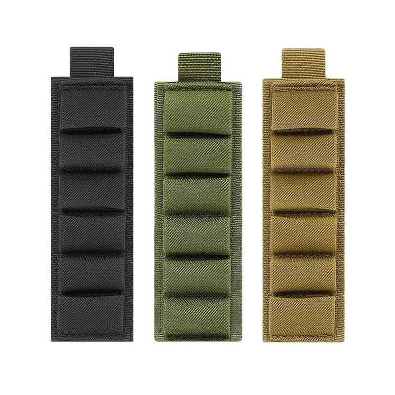 

6 Rounds 12GA Shotgun Shell Holder Tactical Nylon Shotshell Carrier Strip for Hunting Shooting Airsoft