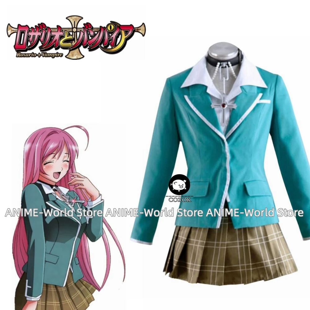 

Anime Rosario to Vampire Moka Akashiya Uniform Cosplay Costume Uniform Custom Size