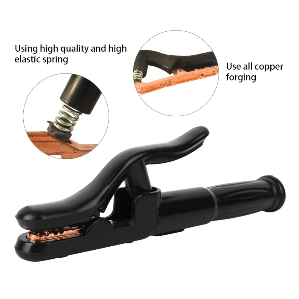 Durable Brass Welding Pliers Thickened 800A Electrode Holder High Elasticity Spring Forging Welding Plier Electric Welding