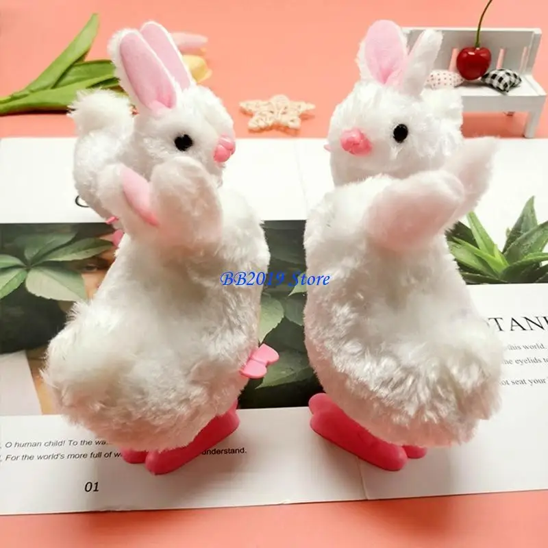 Q0KB Clockwork Rabbit Cartoon Jumping Rabbit Children Up Baby