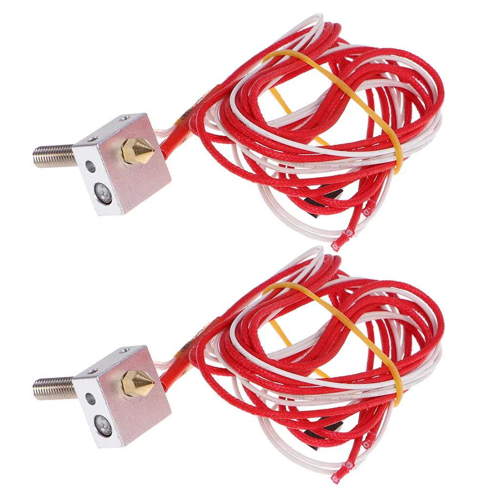 2 قطعة مجموعة فوهة التدفئة للطابعة ثلاثية الأبعاد سبائك الألومنيوم النحاس نهاية ساخنة الطارد جزء التغذية المباشرة Mk7 لتقوم بها بنفسك إصلاح متوافق ثلاثية الأبعاد #6