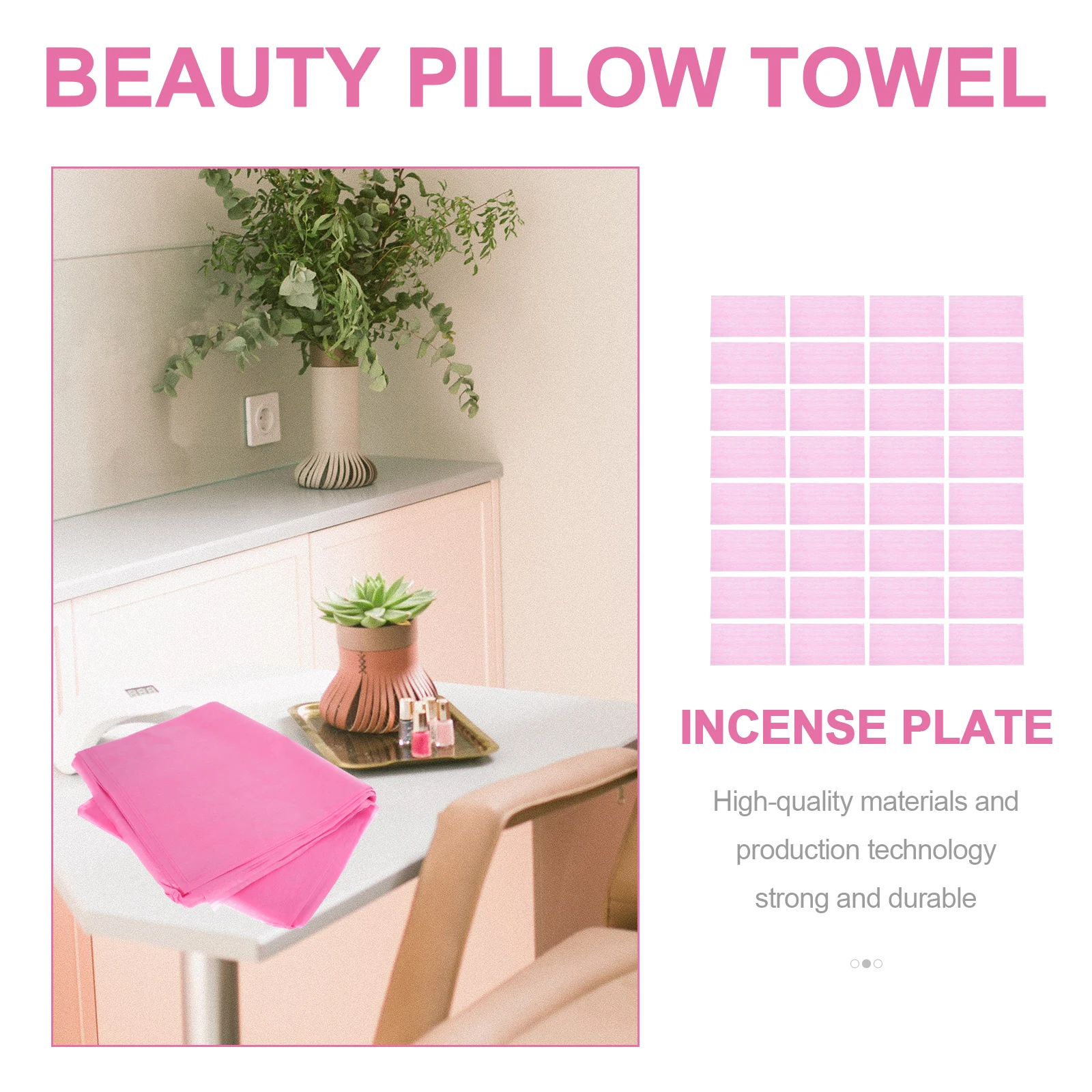 

100pcs Beauty Pillow Covers Disposable Thick Non-Woven Fabric Spa Salon Massage Bed Face Foot Cushion Pads Hygienic One-Time