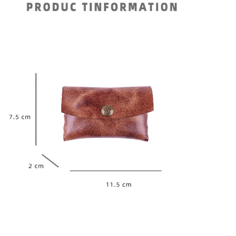 가죽 빈티지 머니 카드 케이스, 스냅 체인지 지갑, 수제 동전 지갑, 카드 및 현금 거치대, 정리함 여행 액세서리