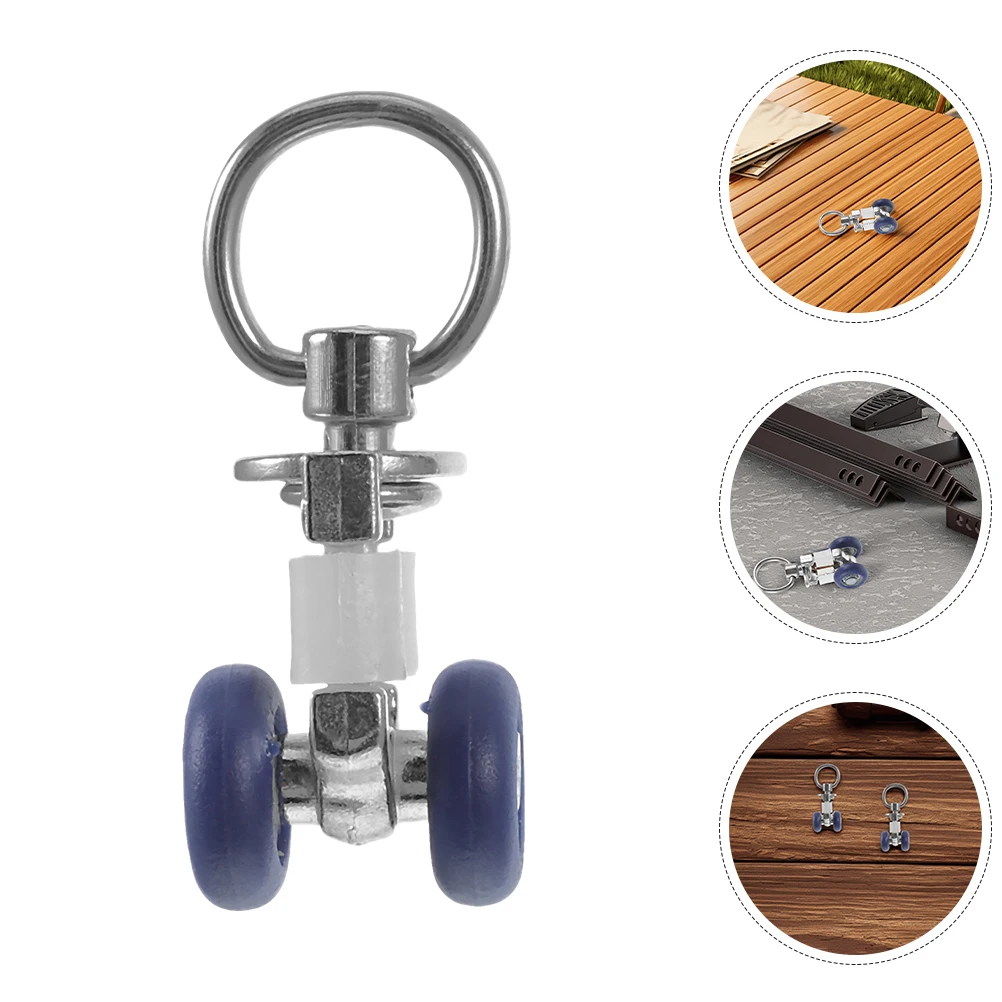 

20pcs Curtain Hooks Dual Wheel Roller Carriers Stainless Steel Ceiling Mounted Track System Smooth Sliding Durable Room Divider