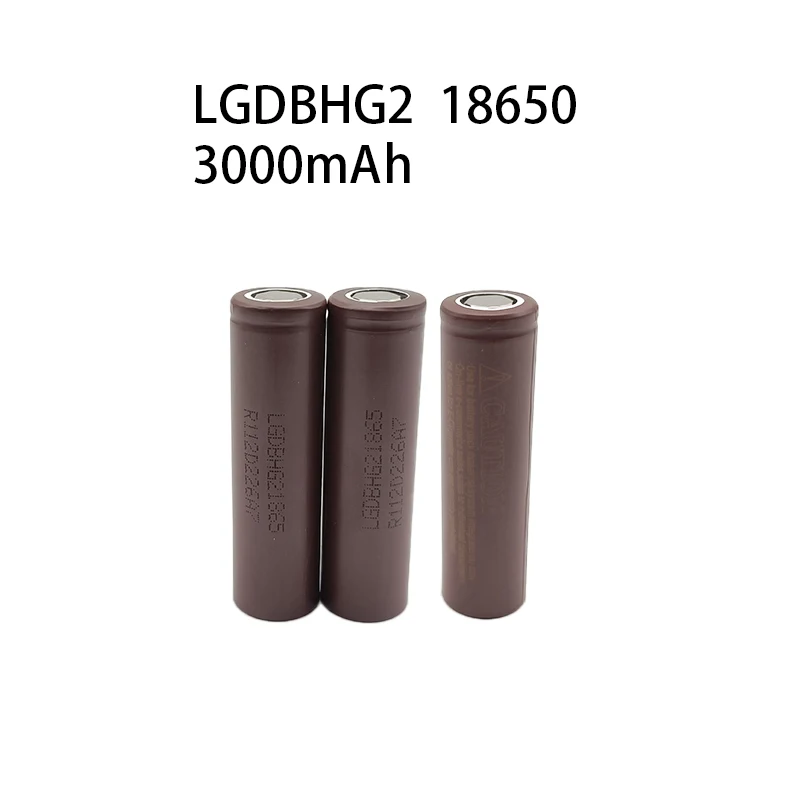 

18650 Li-Ion Rechargeable Battery LGDBHG2 Li-Ion Battery 3000mAh 3.7V High Power 30A Continuous Discharge High Current