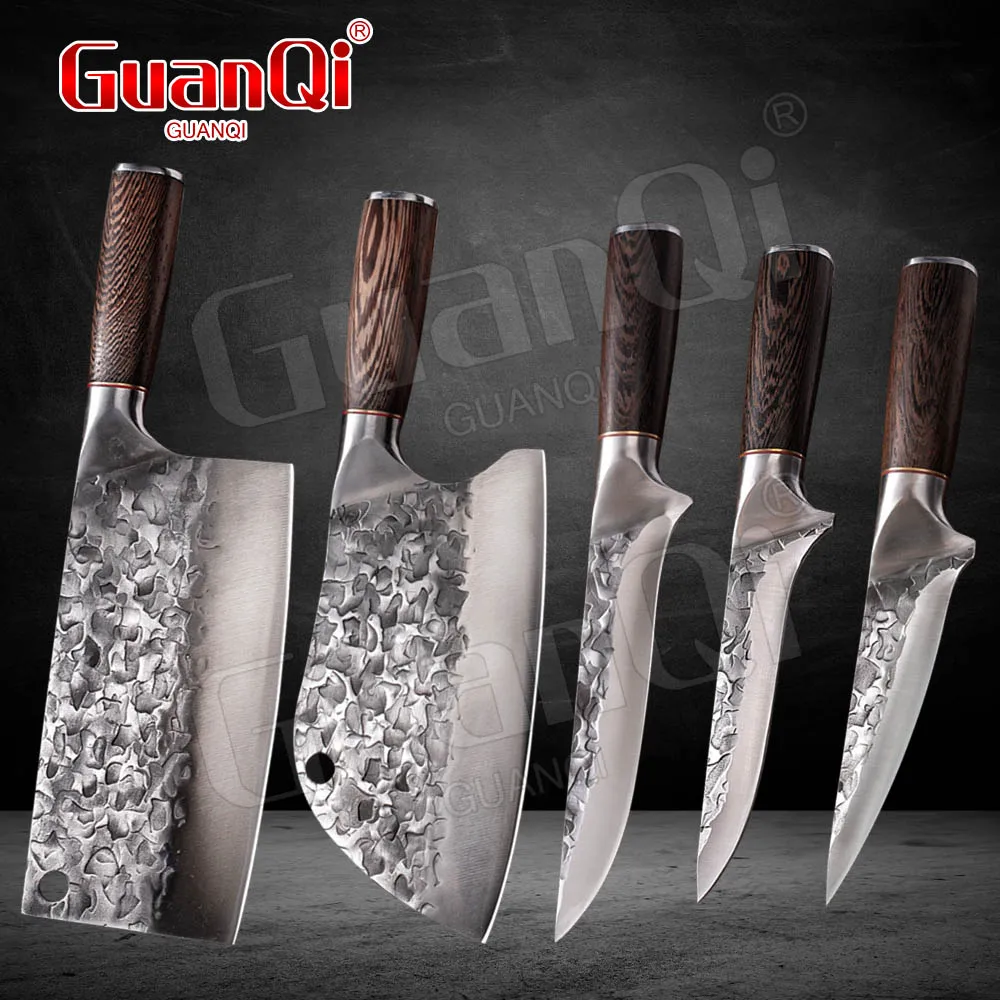 Traditional Handmade Kitchen Knife Forged Bone Chopper Cleaver Stainless Steel Boning Knife Slaughter Special Knife Cooking Tool