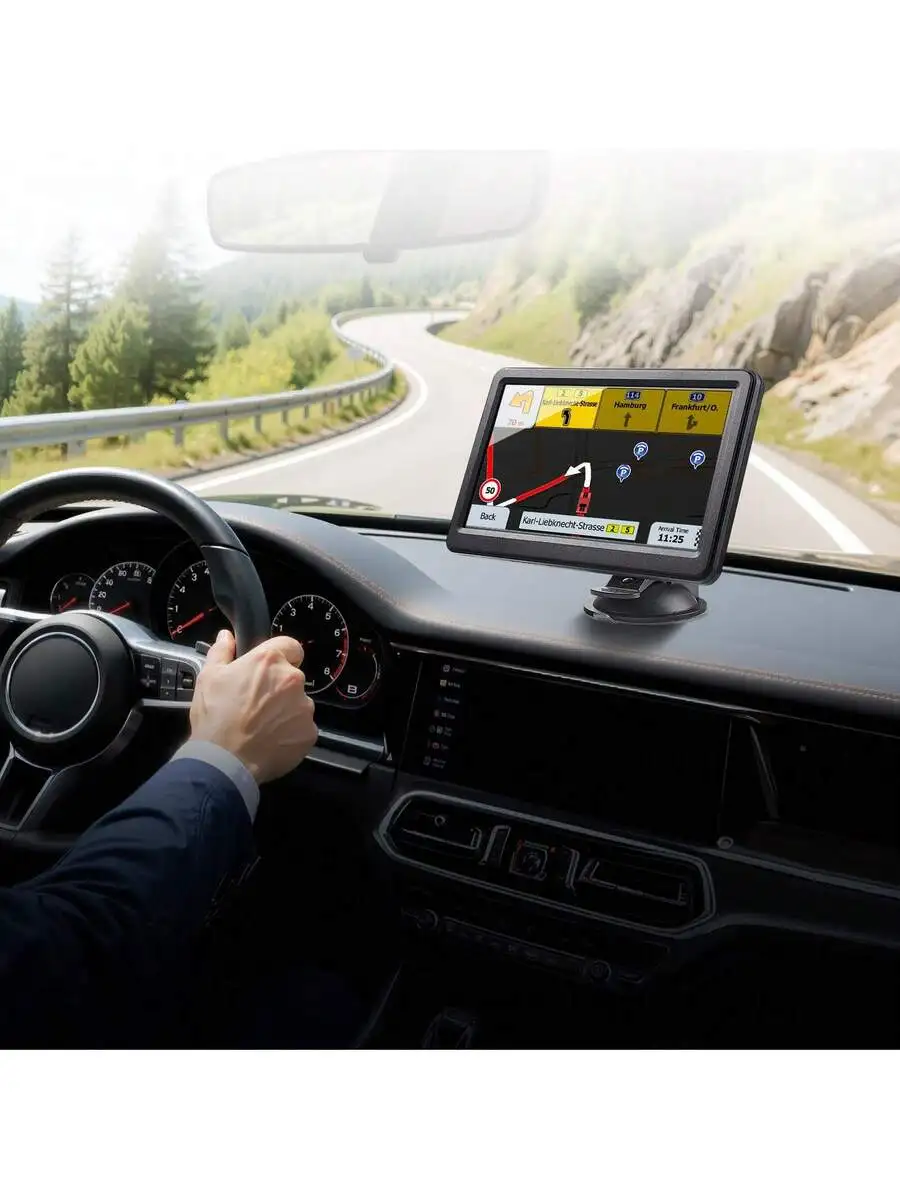 

7-Inch Touchscreen GPS Navigation Device For Cars, Trucks, RVs — 16GB Storage, Lifetime Map Updates, Voice Guidance, Speed &