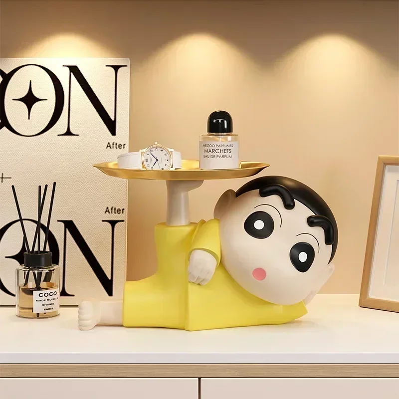 New Crayon Shin-Chan Entrance Key Figure Storage Ornaments Entry Door Shoe Cabinet Living Room Home Decoration Housewarming Toys