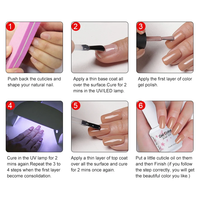 Clou Beaute เล็บเจลเล็บโปแลนด์ Vernis กึ่งถาวรทาเล็บ UV Top Coat Base Lakiery Hybrydowe เล็บเจล