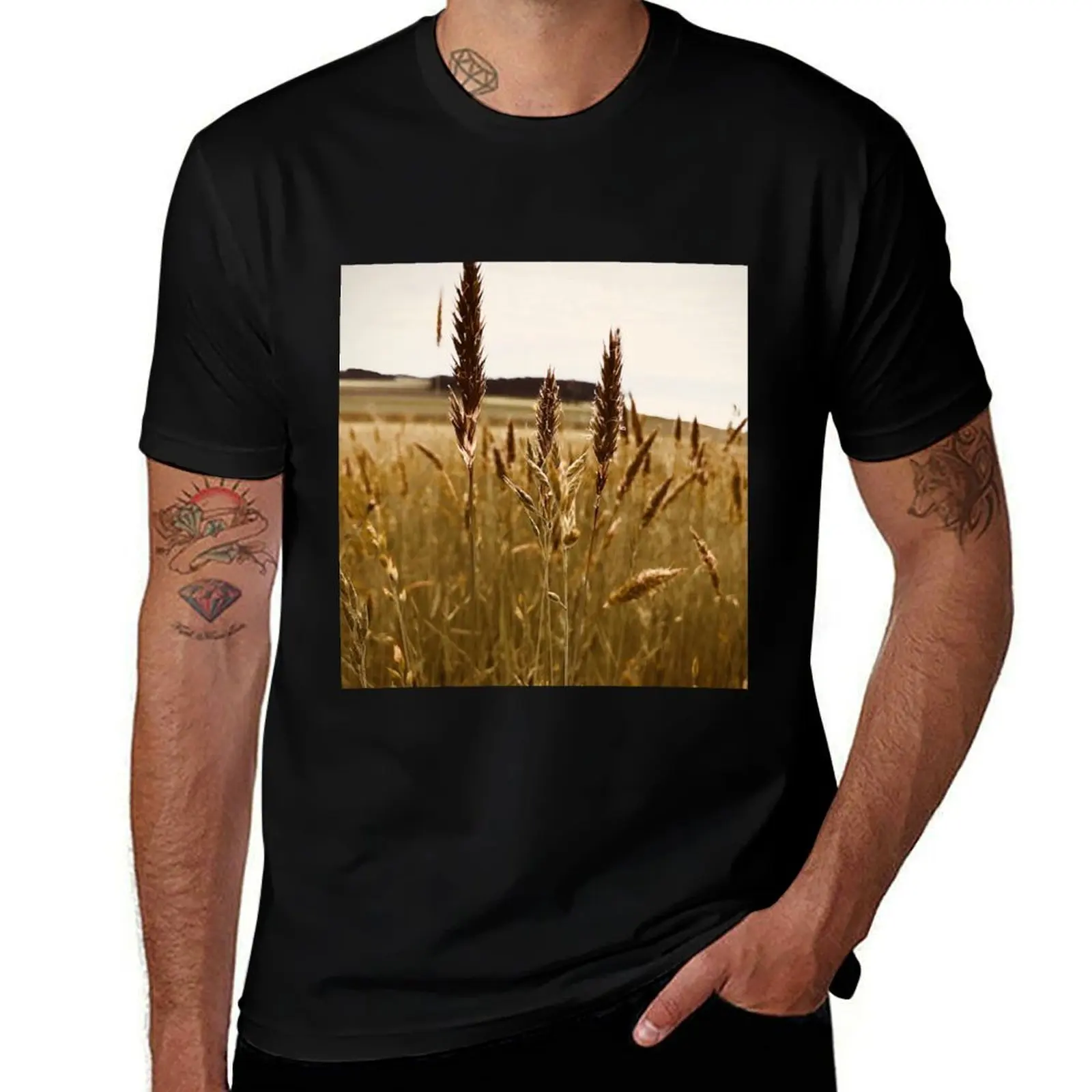 Amber Waves of Grain T-Shirt Sports Basic Short Sleeve T-Shirt