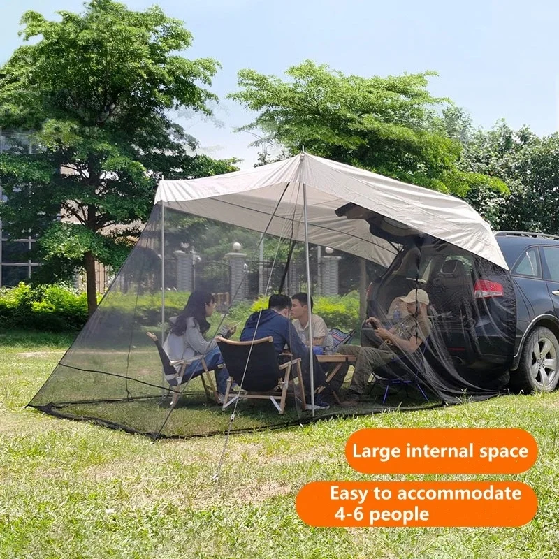 High Quality Side Awning Off-road Outdoor Mosquito Prevention Canopy Camping Tent Vehicle Trunk Extension Sunshade