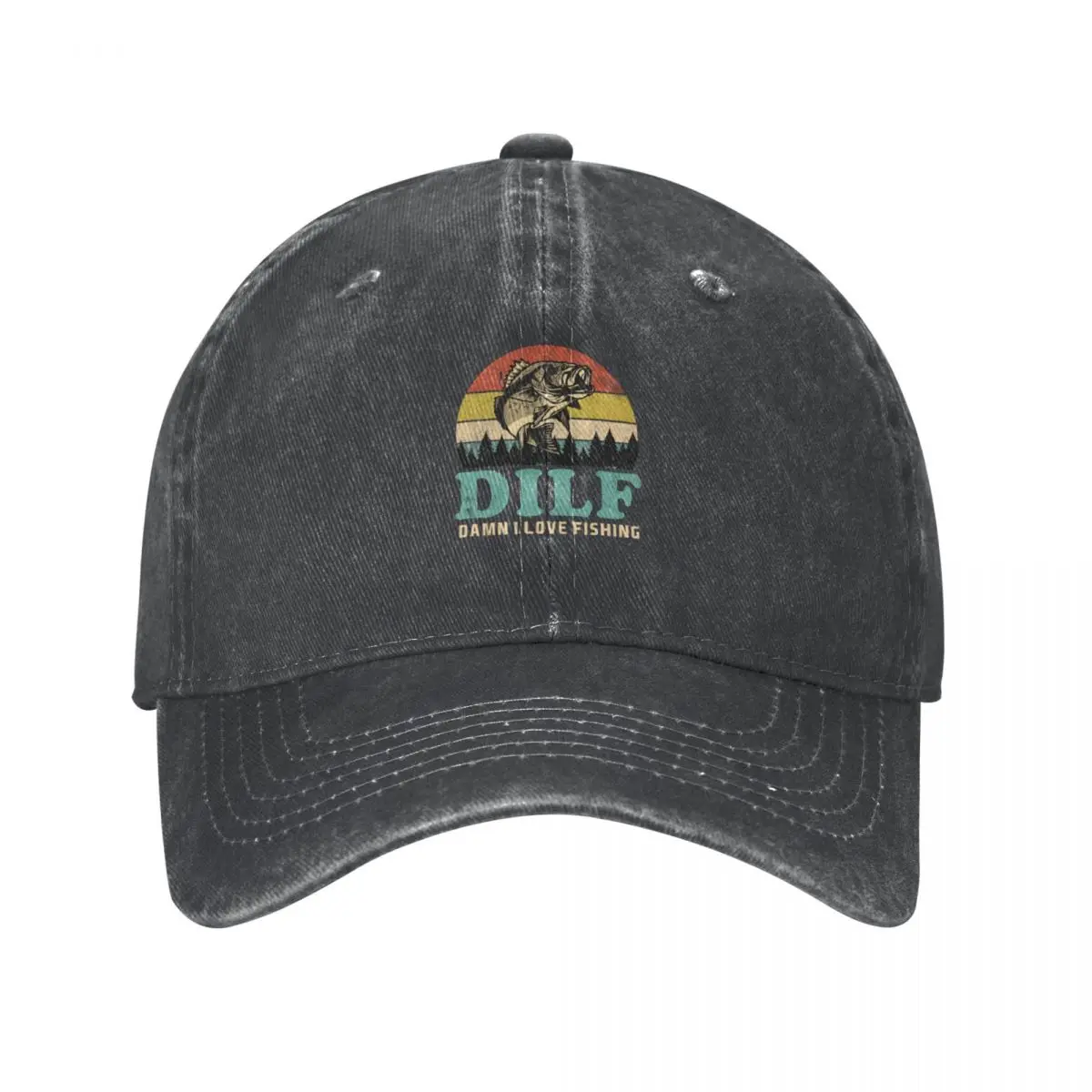 DILF - Damn I Love Fishing Cowboy Hat birthday Wild Ball Hat Snapback Cap New In The Hat Men's Women's