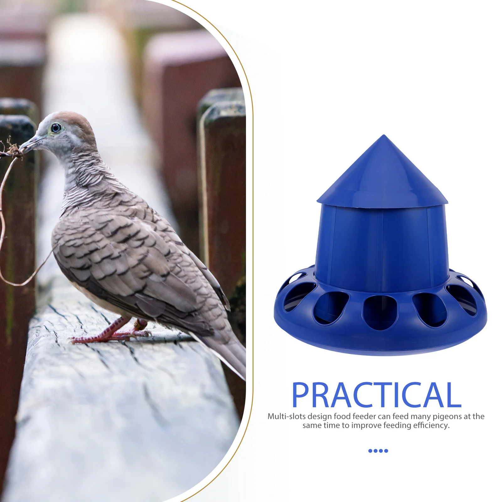 

Pigeon Food Trough Feeding Basin Feeder Plastic Bird Cage Feeders Manger Supplies