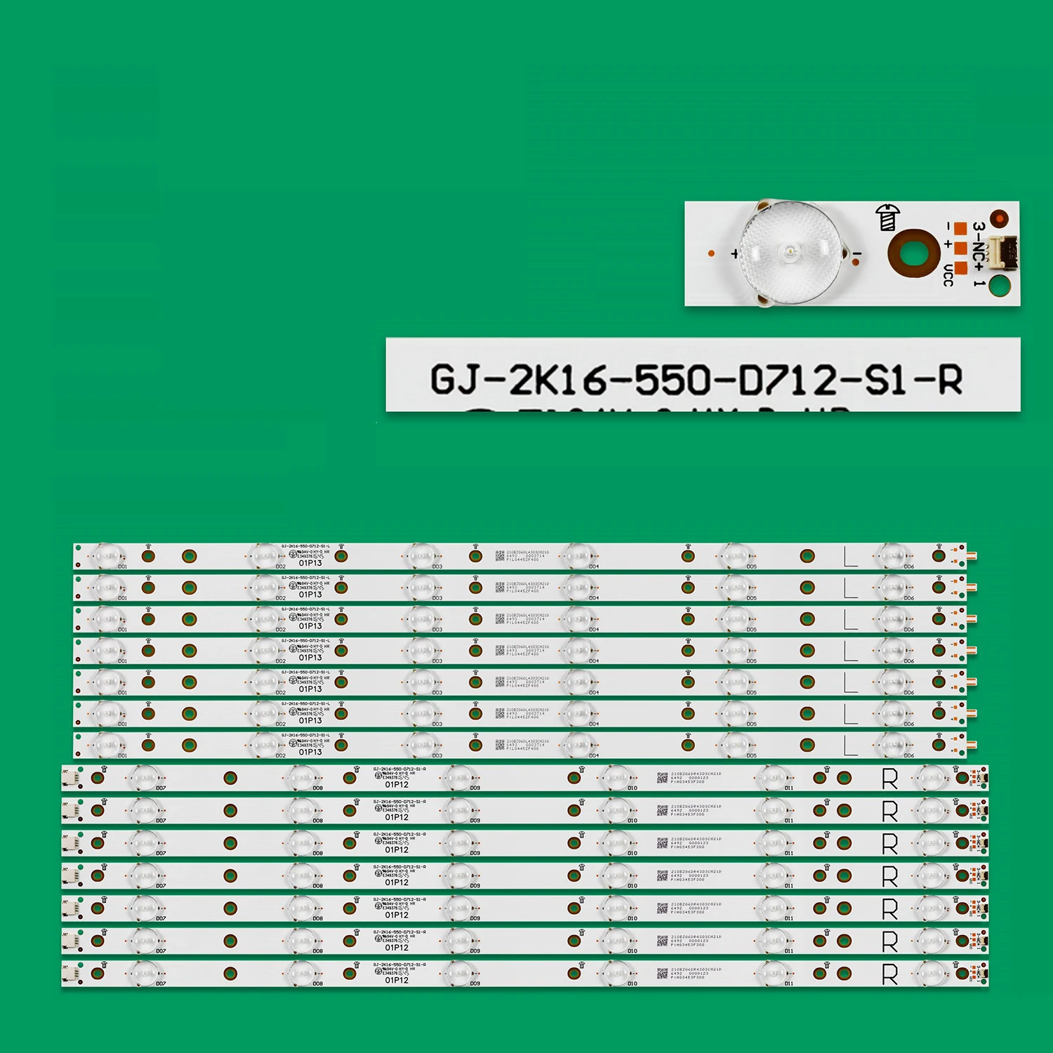 LED strip for 55PFF3655/T3 55PFF3750/T3 55PUF6721/T3 55HFL5011T/12 TPT550F2-FHBN20.K GJ-2K15-D2P5C-550-D712-AF62-V1-L / R