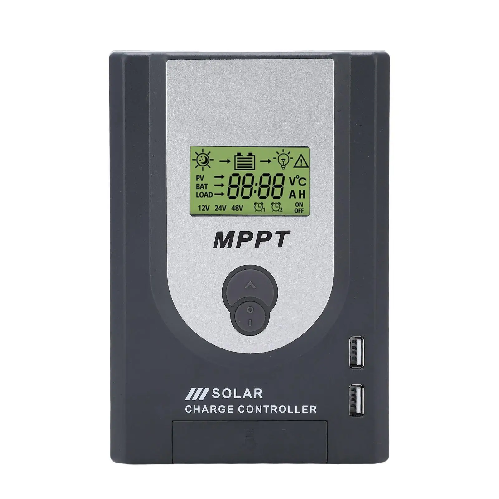 12V 24V MPPT Solar Charger Controller 10A Adjustable Parameter With Dual USB Port Solar Panel Regulator New