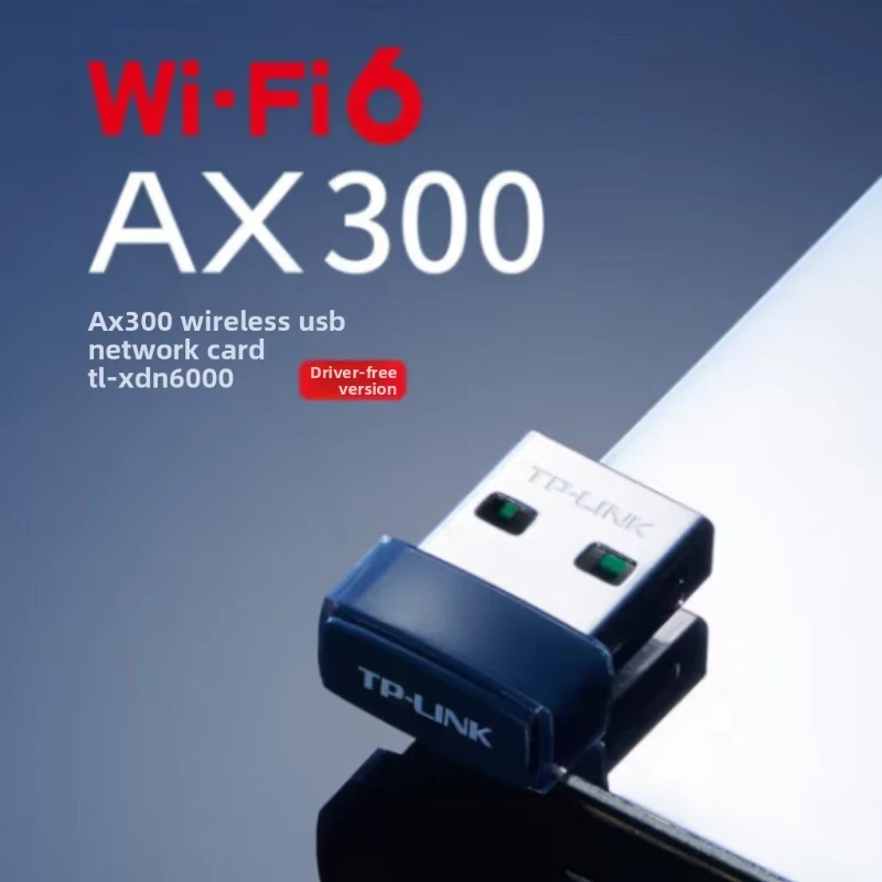 بطاقة شبكة USB لاسلكية TP-LINK AX300 WIFI 6 متوافقة مع Windows 7 (32 بت) / 10 (32/64 بت) / 11 (64 بت) TL-XDN6000